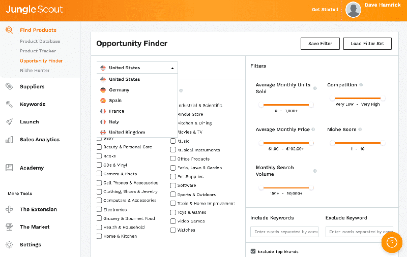 Opportunity finder JS